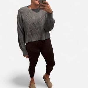 Cozy Gray Knit Sweater from Express